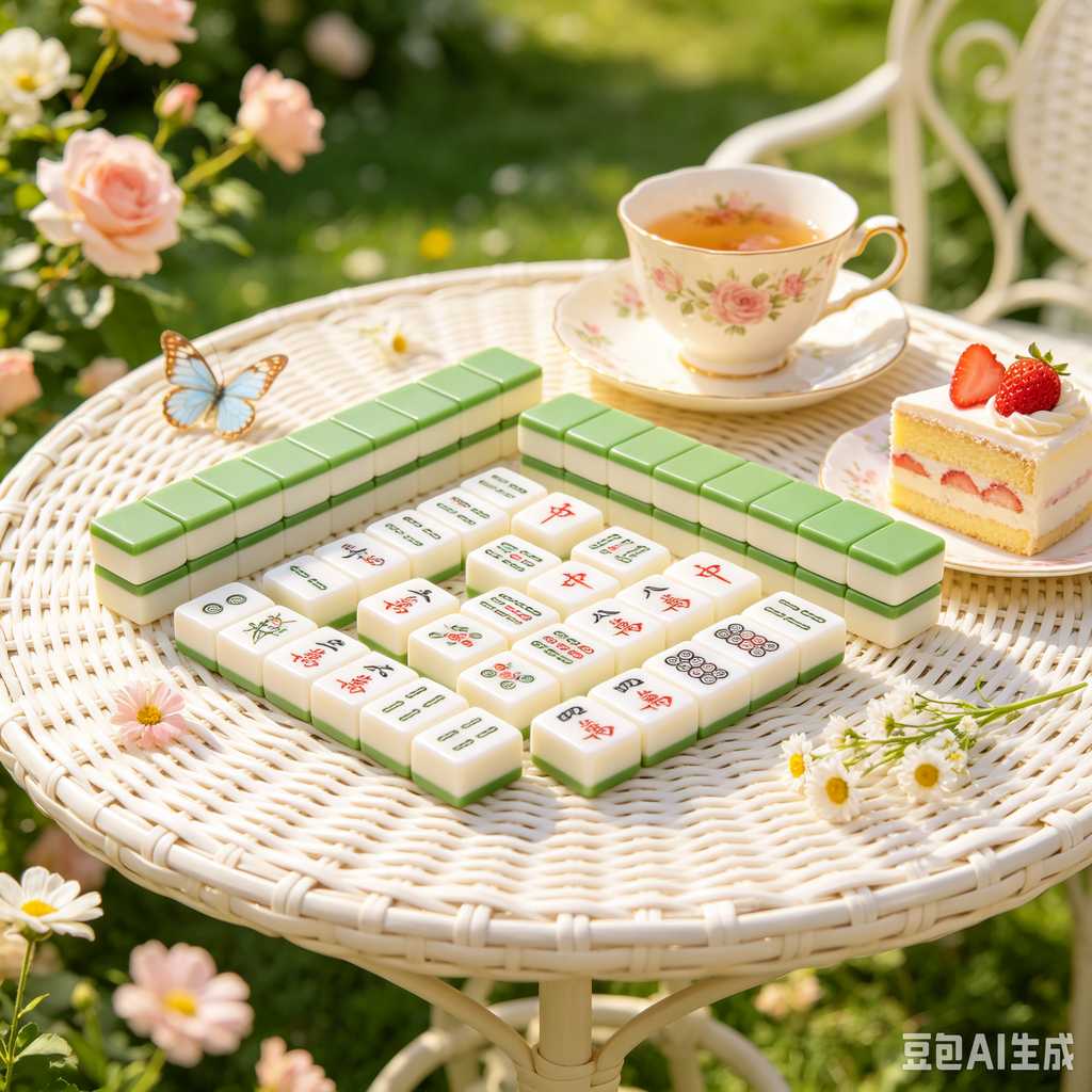 gradient blue mahjong tiles